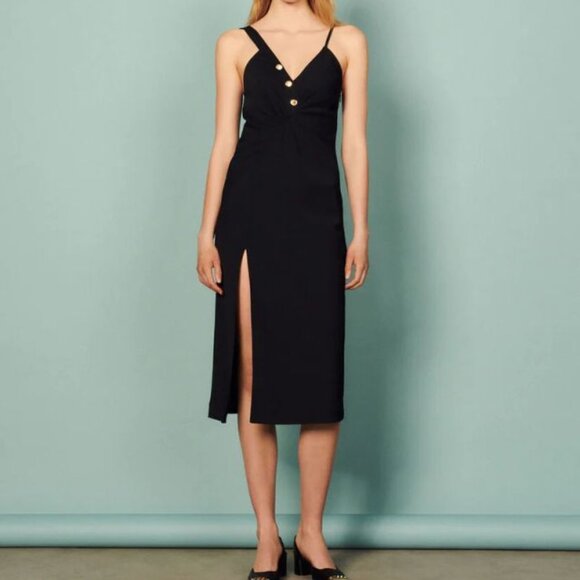 Esmee Midi Dress in Navy - Picture 1 of 12